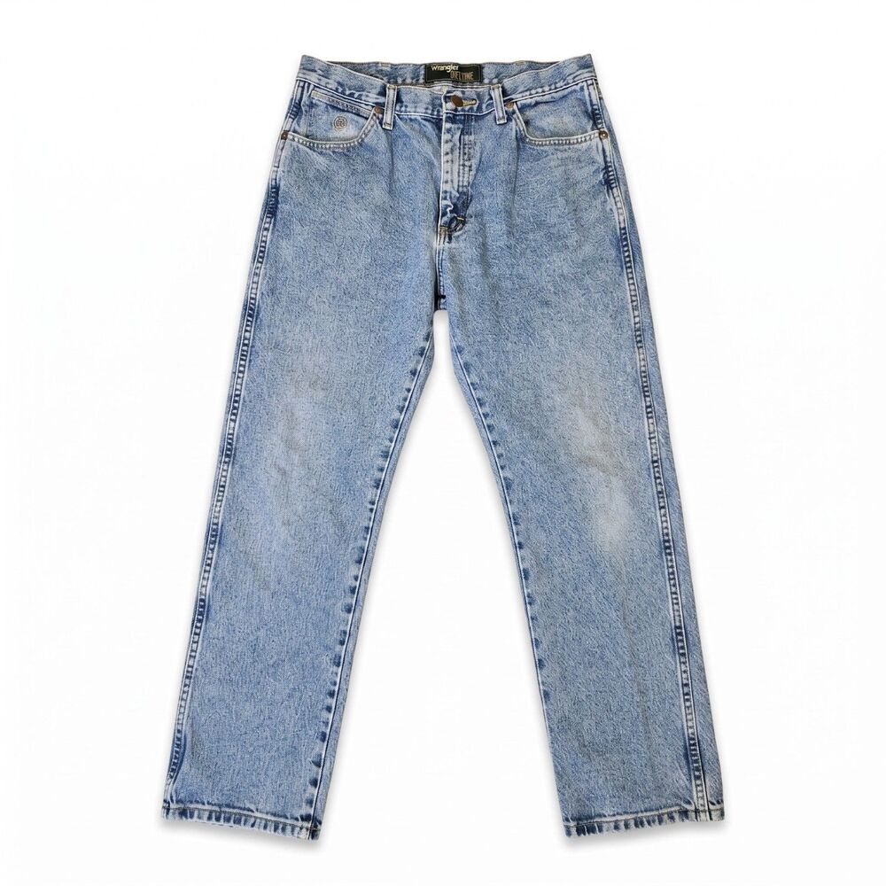 Wrangler George Strait Jeans Mens 34x30 (31x29) Blue Western Cowboy Straight Leg